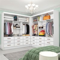 Closet Casal Duplo Sevilha Premium 18 Gavetas Carioca M&oacuteveis
