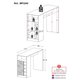 Bancada Balcão/Mesa de Cozinha com Adega 1 Porta e Espelho Multimóveis MP2248