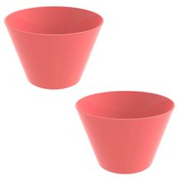 Kit 2 Potes Balde para Pipoca 3,8L Plástico Resistente Crippa Pipoqueira Rosa Goiaba