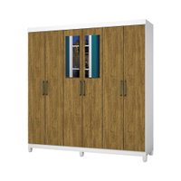 Guarda Roupa R22 Com 6 Portas 2 Gavetas Com Espelho e Pés Carioca Móveis - 626432