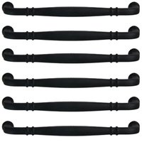 Kit 6 Puxadores Alça Preto Fosco 1767 Grenade Móveis Armários Gavetas