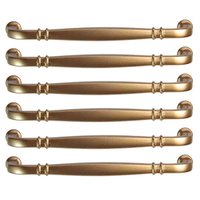 Conjunto 6 Puxadores Alça Dourado 1767 Grenade Móveis Armários Gavetas Torralba