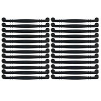Kit 24 Puxadores para Móveis Alça Preto Fosco 1767 Grenade Armários Gavetas