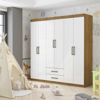 Guarda Roupa Infantil Elissa C/ 6 Portas Carioca Moveis Branco