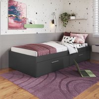 Cama Solteiro Tókio com 2 Portas Grafite  - Art In Móveis