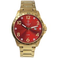 Relógio Masculino Tuguir Analógico Infinity TGI37103 - Dourado e Vermelho