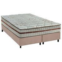 Cama Box King: Colchão Molas Anjos Ensacadas Classic + Base CRC Suede Clean(193x203)