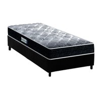Cama Box Solteiro Colchão Ortopédico Probel D33/EP Anatômico Advanced Tech1500 + Base CRC Suede Preto (88x188)