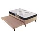 Cama Box c/Auxiliar Solteiro: Colchão Ortopédico Polar D28/EP Orthoface + Base CRC Rústico Bege(88x188)