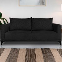Sofa Nori 2 Lugares Pes De Ferro 180cm Linho Boucle 3304 Ezz