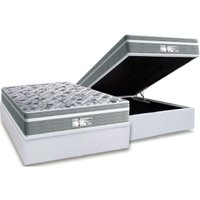 Cama Box Baú Casal: Colchão Molas Probel Ensacadas ProDormir Evolution + Base CRC Courano White(138x188)