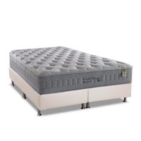 Cama Box King: Colchão Molas Anjos Ensacadas Soft Dream + Base CRC Courano White(193x203)