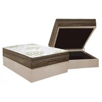 Cama Box Baú Casal: Colchão Molas Ensacadas Ortobom Gold Ultra Gel + Base CRC Suede Clean(138x188)