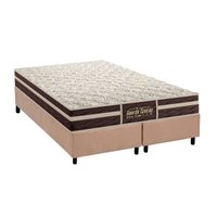 Cama Box King: Colchão Ortopédico Probel Guarda Costas Extra Firme + Base CRC Suede Clean (193x203)
