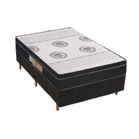 Cama Box Solteiro: Colchão Ortopédico Polar D28/EP Anatômico Orthoface + Base CRC Rústico Black(88x188)