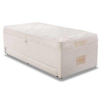 Cama Baú Com Auxiliar Conjugado Solteiro: Colchão Molas Bonnel MH1443 Evolution White (88x188x63) - Herval