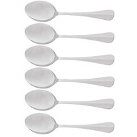 Kit 6 Colheres Aço Inox Servir Positano 26cm Lyor Colher Arroz Restaurante Sobremesas Assados