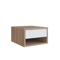 Mesa de cabeceira suspensa com 1 gaveta Slim Nova Móbile Montana Branco