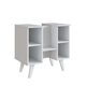 Conjunto Gabinete de coluna 01 Porta e Armário com espelho para Banheiro Slim Nova Móbile SEM CUBA Branco