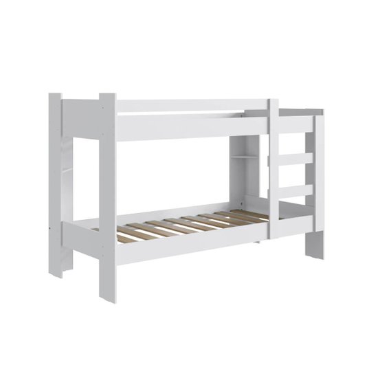 Cama Beliche 100% MDF com Pintura UV Branco Acetinado B63 Nova Móbile