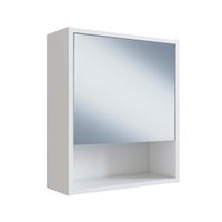 Armário para Banheiro com Porta e Espelho Slim Nova Móbile Branco