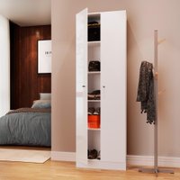 Sapateira Armário Multiuso Genialflex 2 Porta 5 Prateleiras Branco MDP