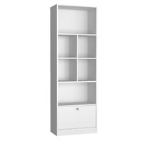 Livreiro Bali com 1 Porta Basculante Nova Mobile Branco Estante para Livros