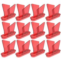Conjunto 12 Porta Guardanapos de Mesa Vermelho Transparente Crippa Café Restaurante