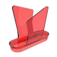 Porta Guardanapos de Mesa Vermelho Transparente Crippa Restaurante Café Lanchonete