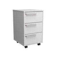 Conjunto Mesa, Gaveteiro e Livreiro Home Office Branco Nova Mobile