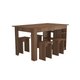 Conjunto Mesa Com Nichos e 4 Bancos Nova Mobile Montana