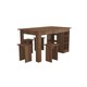 Conjunto Mesa Com Nichos e 4 Bancos Nova Mobile Montana