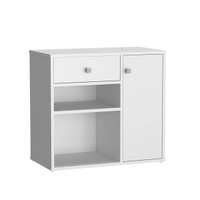 Armário Multiuso Ravena C/ 1 Porta e 1 Gaveta Nova Mobile Branco