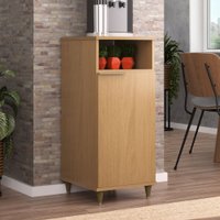 Balcão de Cozinha 36 Cm 1 Porta 1 Prateleira 1195 Nogal/Dourado - Deibe Móveis