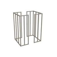 Base de Mesa p/ Cozinha Duina M067 Niquel/Branco - Kappesberg