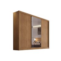 Guarda Roupa Solteiro 3 Portas (1 c/ Espelho) e 4 Gavetas Toulon/Sonetto Plus Cumaru - Novo Horizonte