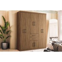 Guarda Roupa Casal 8 Portas e 2 Gavetas Verona 8.2 Jatobá - Santos Andirá