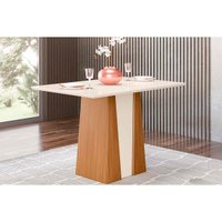 Mesa de Sala Jantar de Jantar Orus c/ Tampo Madeirado 120x80cm Nature/Off White - Henn