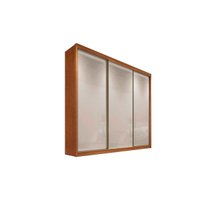 Guarda Roupa 3 Portas de Correr e 8 Gavetas Diamond/Londres Cumaru/Fendi - Novo Horizonte