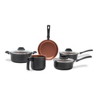 Jogo de Panelas Brinox Ceramic Life 5 peças Easy Gris - 4789126