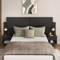 Cabeceira Casal/Queen com 2 Mesas de Cabeceira 232cm Multimóveis MP4317