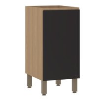 Balcao Slim com Tampo 1 porta Luciane 40cm Freijo/Preto