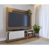Estante Jurerê para TV Até 75 Polegadas 2 Portas Colibri Amendoa/Off White Matte