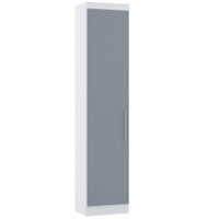 Guarda Roupa Sapateira Modulado 50cm 1 Porta Alpes Luciane Móveis Branco com Grey Sky