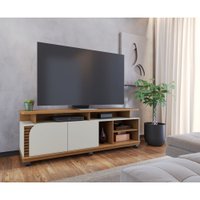 Rack P/ TV Até 75 Jurerê 2 Portas Colibri Freijo Off White Matte