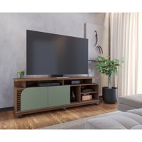 Rack para TV Até 75 Jurerê 2 Portas Colibri Hortela/Amendoa