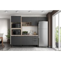 Cozinha Demobile Firenze Com 4 Peças 10 Portas 2 Gavetas Avena/Grafito