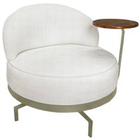 Poltrona Giratoria Glamour 704 Organica Linho Boucle 3300 Ezz