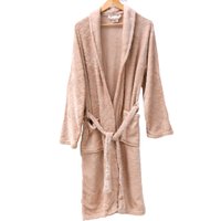 Roupão Microfibra Flannel Relieve Extra Macio com Bolso Nude Flannel - G