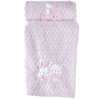 Cobertor Bebê Fluffy 110x90 com Aplique Bordado Malve